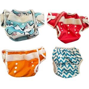 Thirsties Cloth Diaper Covers Bundle of 4 Size 2 and One Size